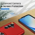 thumbnail image 6 of for Samsung Galaxy A16 5G Case, Slim Fit Military Grade Drop Tested Dual Layer Shockproof Case with 360 Ring Holder Kickstand Protective Rugged Car Magnetic Non-Slip Phone Case,Red+Black, 6 of 9