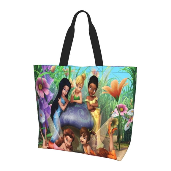 Tinker Bel Totes Bag Shopping Shoulder Bags For Women Foldable Travel Work Large Reusable Portable Grocery Bag