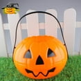 thumbnail image 6 of Halloween Decor - Party Balloon - 2X Halloween Candy Buckets - Halloween Decorations Two Half In One Pumpkin Barrel Big Medium and Small Size Pp Material Candy Bag Props., 6 of 7