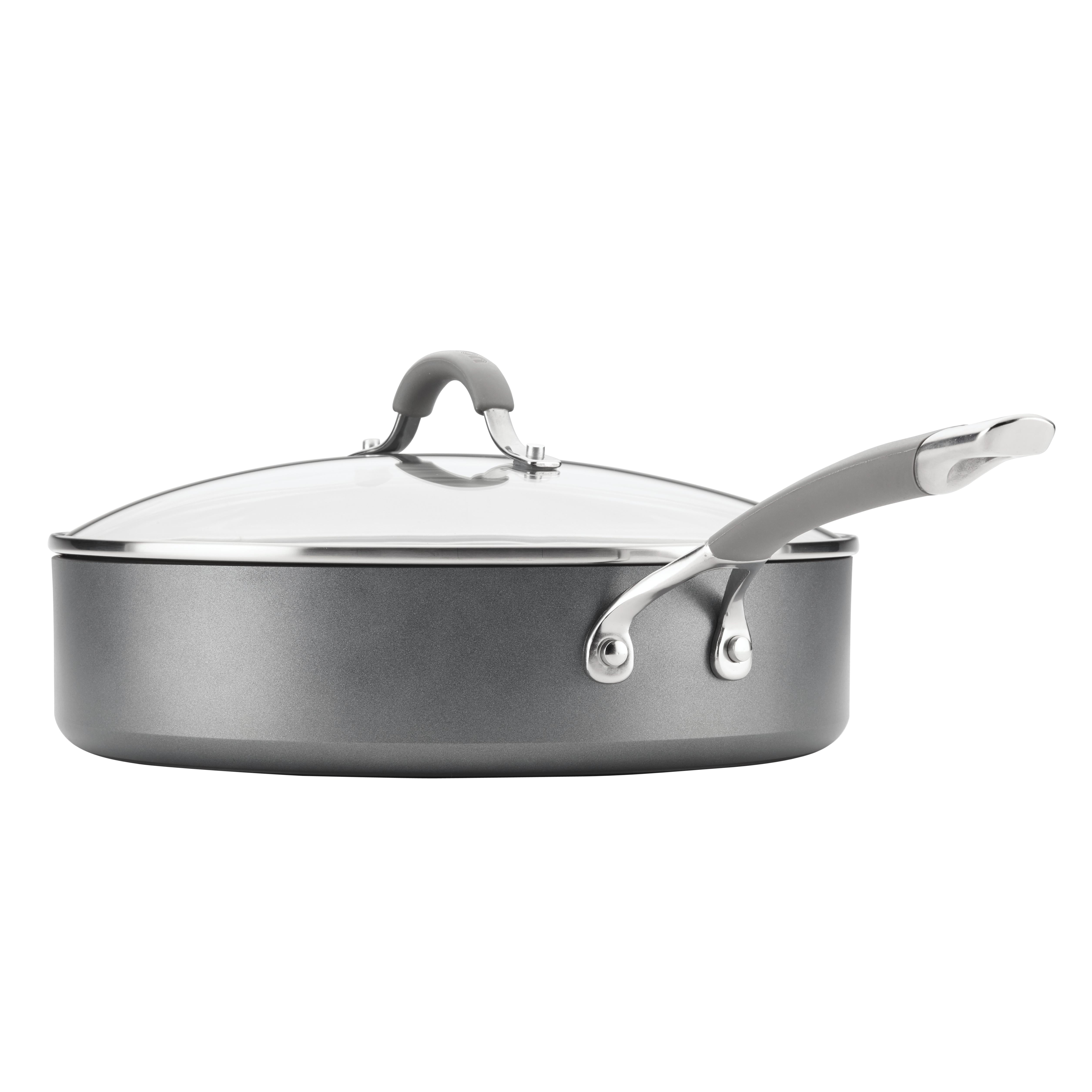 5 Quart Covered Sauté with Helper Handle Hard Anodized Aluminum Saute