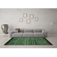 thumbnail image 3 of Ahgly Company Indoor Rectangle Oriental Turquoise Blue Modern Area Rugs, 2' x 3', 3 of 4
