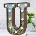 thumbnail image 1 of Carpa LED iluminada con letra U, elensivo, vintage, metal oxidado, 1 of 7