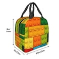 thumbnail image 3 of Disketp Colorful Building Blocks for Insulated Lunch Bag for Women and Men, Perfect for Work, Hiking, Picnic, 3 of 8