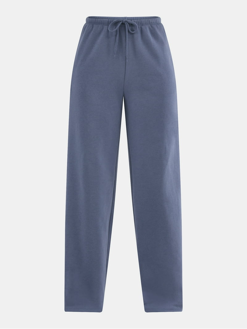 No Boundaries Soft Fleece Wide Leg Sweatpants, Women's - Walmart.com