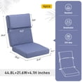 thumbnail image 4 of Aoodor 4-Piece Outdoor Chair Cushions 45 x 22 x 4 Inch Patio Furniture Seat Cushion - Dark Blue, 4 of 10