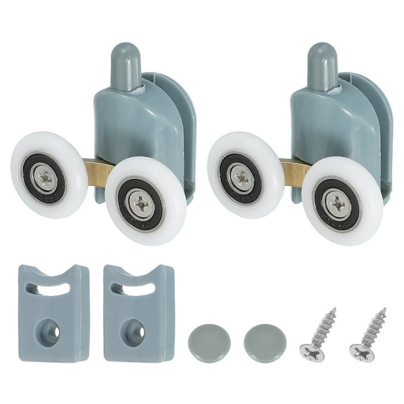 Uxcell Double Shower Door Rollers Plastic Bottom Wheels Pulleys Guide 2 23mm