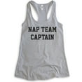 thumbnail image 1 of Nap Team Captain Tank Top, Ladies Racerback Tank Top, Lazy Tank, Napping Tank, Nap Tank, Heather Gray, Medium, 1 of 3