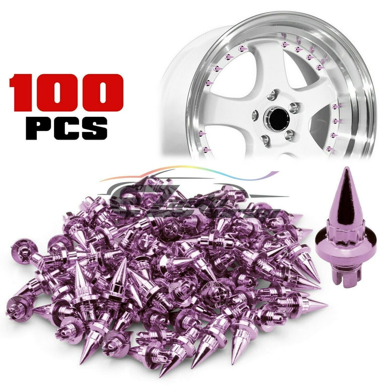 100 PCs Spiked Wheel Rivets For Wheels Rims JDM Lip PC WRL01