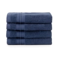 thumbnail image 4 of Sticky Toffee Terry Cotton Washcloths Set for Bathroom, 4 Pack, Soft and Absorbent, Face Cloths, Fingertip Towels, 500 GSM, 13 in x 13 in, Blue, 4 of 6