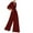 Wine womens jumpsuits, variant on Jumpsuits for Women Dressy Business Empire Waist Wide Leg Maxi Jumpsuits with Pocket Summer V-Neck Elbow-Length Solid Long Formal Rompers White m