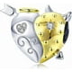 thumbnail image 1 of 925 Sterling Silver Angel Devil Crystal Charm Charm Compatible With Pandora, 1 of 4
