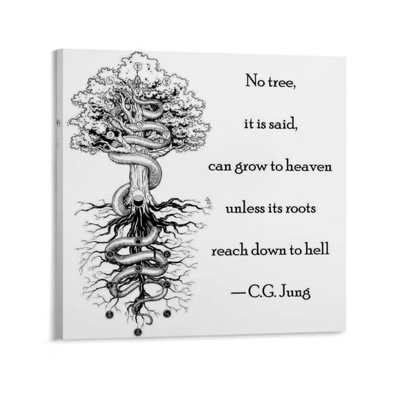 Black And White No Tree Can Grow Inspiring Vintage (1) Wall Art Poster Canvas Paintings for Living Room Bathroom Kitchen Decor Aesthetic Home Office Wall Prints