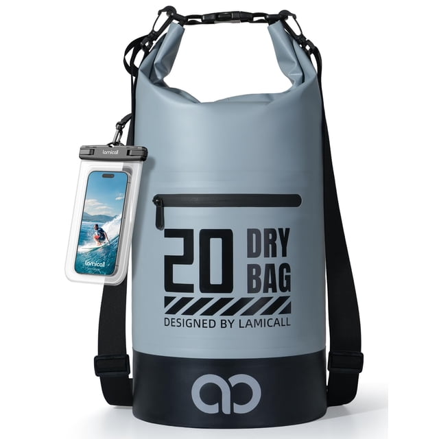 Mochila impermeable Lamicall Dry Bag 20L con funda para teléfono 10L/20L