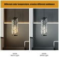 thumbnail image 4 of LMQNINE K9 Crystal Pendant Light,Adjustable Ceiling Light for Kitchen Island,Bedroom,Dining Room,E26 Base Black,1-Pack, 4 of 8