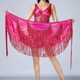 thumbnail image 2 of Daznico Belly Dance Fringe Scarf Skirt with Sequins and Metallic for Performance and Practice,Mardi Gras Clothing,One Size, 2 of 4