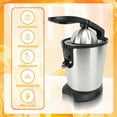 thumbnail image 2 of Electric Citrus Juicer, Orange Juice Squeezer with Two Size Juicing Cones, Stainless Steel Orange Juice Maker with Soft Grip Handle, For Oranges, Grapefruits, Lemons and Other Citrus Fruit, 2 of 7