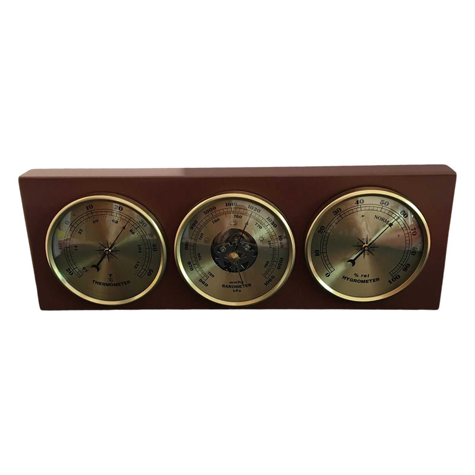 CarpNettore Thermometer Hygrometer Barometer Meter Wall/tabletop Temperature Gauge Dial Type