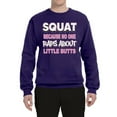 thumbnail image 2 of Wild Bobby Squat Because No One Raps About Little Butts Gym/Workout Unisex Crewneck Graphic Sweatshirt, Purple, X-Large, 2 of 5