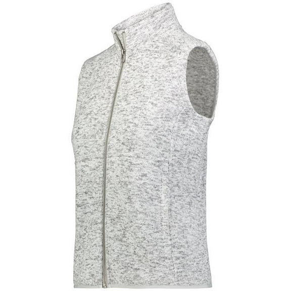 Holloway 223742.R12.S Ladies Alpine Sweater Fleece Vest, Silver Heather - Small