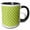 Black/White, variant on 3drose, Green and White Polka Dot Print, 11oz Mug