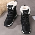thumbnail image 5 of Mepaouo Womens Winter Snow Boots Waterproof Mid Calf Warm Insulated Lace up Boots(Black,7.5), 5 of 7