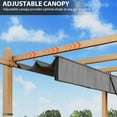 thumbnail image 3 of WildBreak Outdoor Pergola 10x10 Ft, Wood Grain Metal, with Retractable Canopy, Grey, 3 of 10