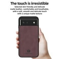 thumbnail image 3 of Nalacover Case for Google Pixel 6A,Slim Luxury Premium PU Leather Non-Slip Grip Shockproof Bumper Anti-Scratch [ with Tempered Glass Screen Protector ] Cases for Google Pixel 6A, Wine Red, 3 of 8