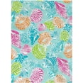 thumbnail image 4 of Newbridge Shoreline Tropical Seashell Print Flannel Back Vinyl Tablecloth, 70 inch Zippered Umbrella Round, 4 of 7