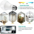 thumbnail image 4 of shiyou-E26 LED Bulbs, 60W Equivalent Medium Base Light Bulbs, Non-Dimmable, Daylight White 5000K, 9W Bright White LED Bulbs for Home Lighting Lamp, 4-Pack, 4 of 4