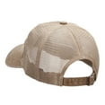 thumbnail image 3 of Spain Heart Embroidered Pigment Dyed Mesh Cap - Dark Beige Khaki OSFM, 3 of 5