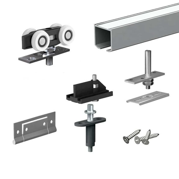 Bifold Door Hardware kit - 47-inch Track for 2 Folding Panels up to 90lbs - SLID'UP 150