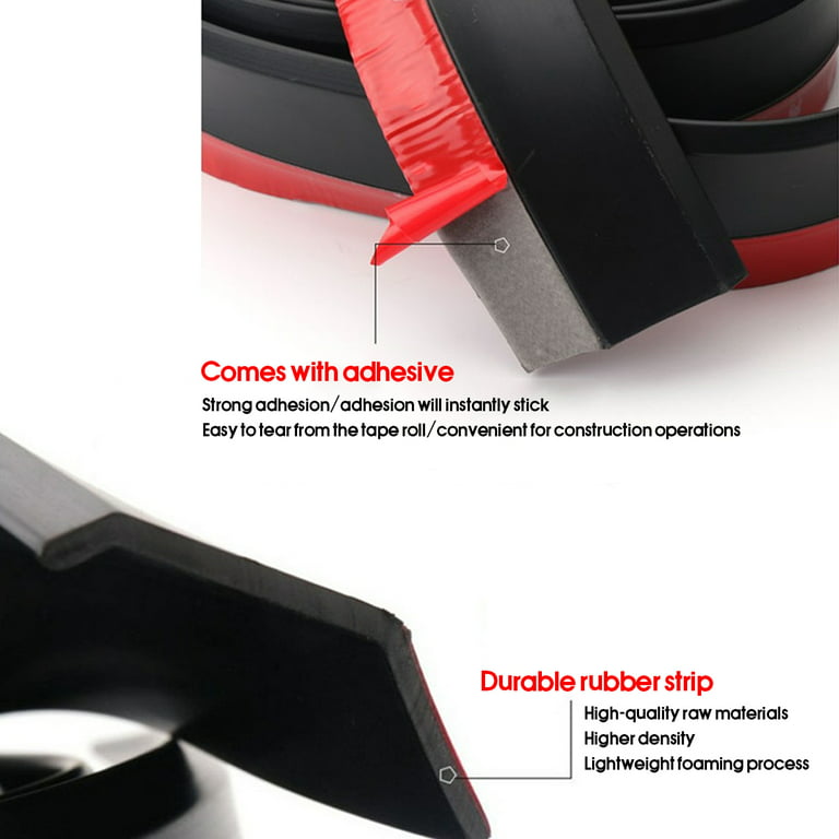 2.5m Universal Front Bumper Rubber Sticker Strong Adhesive,anti-scratch And  Anti-scratch Tape