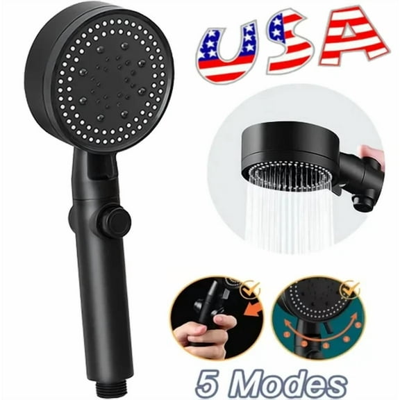 High-Pressure Shower Head, Multi-Functional Hand Held Sprinkler With 5 Modes New