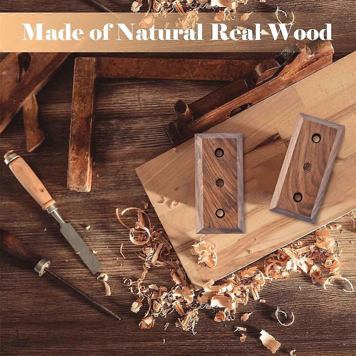 4PCS Guitar Wall Mount, Guitar Hook, Walnut U-Shaped Guitar Hanger Wall Mount Stand for Acoustic, E