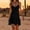 Black, variant on Afuyipoi Womens Cotton Linen Sleeveless V-Neck Dress With Pockets, Solid Color Belted A-Line Midi Dress, Soft Breathable Loose Casual Summer Dress For Women Blue Size 2XL