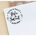 thumbnail image 3 of Printtoo Personalized&nbsp;Round Blue Self Inking Wedding Favor Stamp Custom Love is Sweet Heavy Duty Rubber Stamper-40 mm, 3 of 4