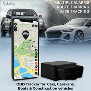 Salind GPS 08 GPS Tracker for Vehicles, Trucks & Transporters - OBD 2 Port Direct Connection - Fleet GPS Tracker - Live Tracking - Speed Monitoring and 365 History