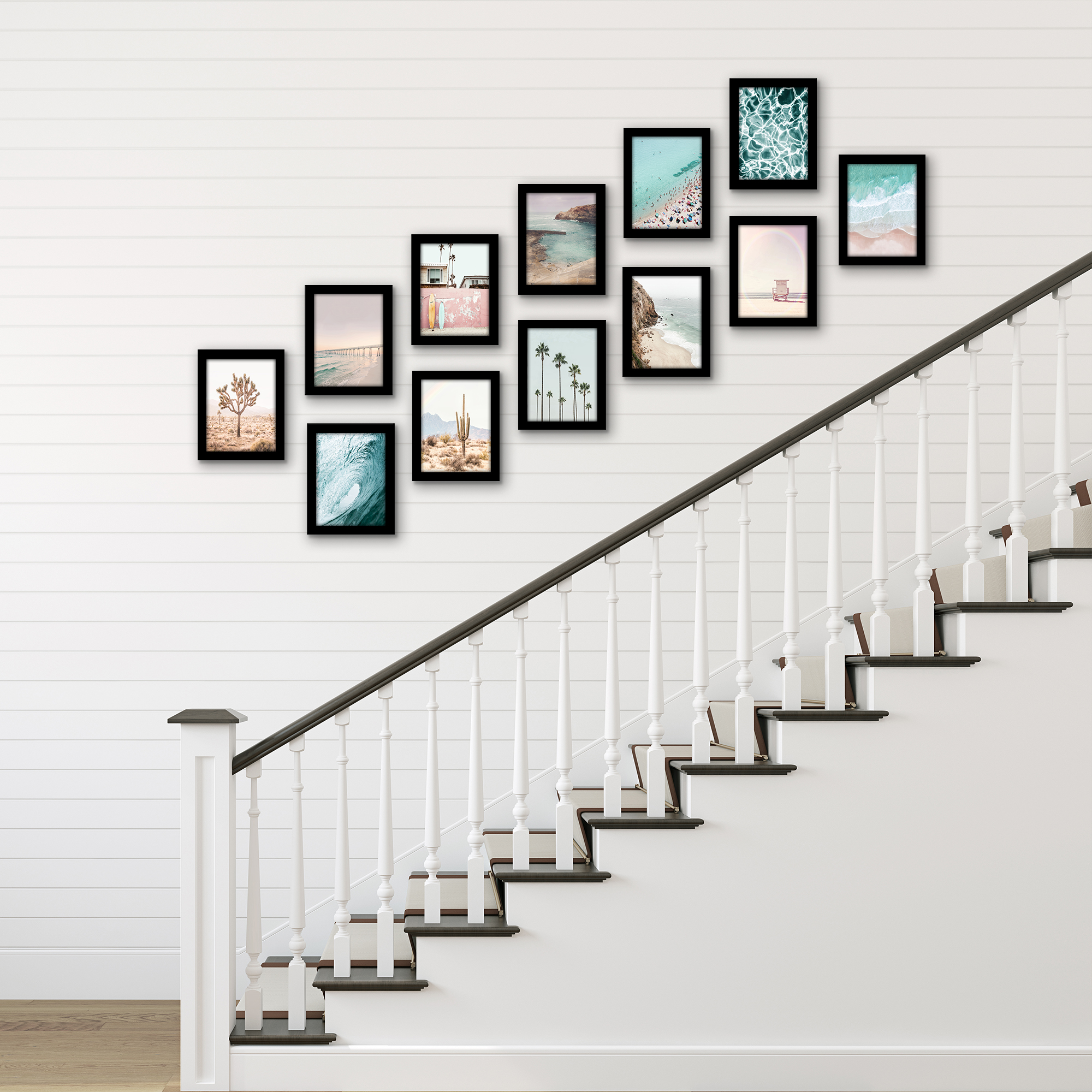 Americanflat 6x8 Picture Frame with Polished Plexiglass 12 Pack Signature Collection Frames Photo - Black