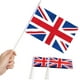 Anley Britannique Union Jack UK Mini Drapeau 12 Pack - Main Tenue Petite Miniature Grands Drapeaux Britanniques sur Bâton - 5 X 8 Pouces avec Pôle Solide et Lance – image 1 sur 6