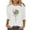 White, variant on ICHUANYI Women's Tunic Tops 3/4 Sleeves Crew Neck Shirts Casual Loose Print T Shirt