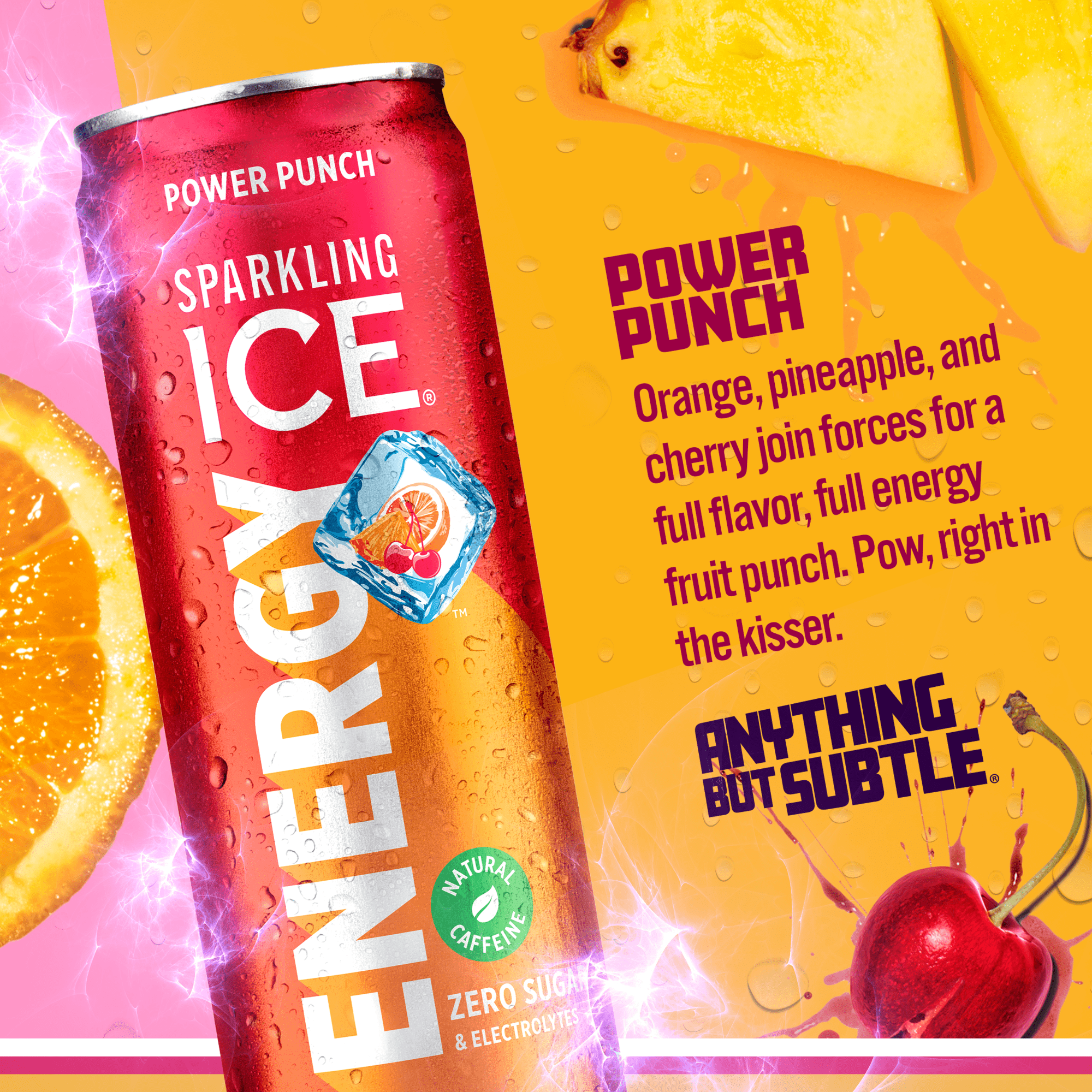 Sparkling Ice Energy Variety 12Pk. Energy Drinks with Vitamins + Antioxidants, Zero Sugar, Berry Blast, Maximum Mango, Power Punch flavors. 12 fl oz cans.