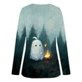 thumbnail image 5 of Dyegold Halloween T Shirt Ladies Womens 3/4 Length Sleeve Tops Women Shirts Y2K Clothes Plus Size ​Loose Fit Blouses ​Women's Winter Tops ​Online Shopping, 5 of 5