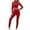 Red, variant on ibuvkizy Fall Two Piece Sets for Women 2025 Fall and Winter Fashion Strip Homewear Knitted Long-sleeved Suit Round Neck Top/shirt Set Khaki,S