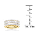 thumbnail image 2 of Designer Eternity Ring 14K Round Baguette Natural Diamonds Band (Yellow Gold Size 4.5), 2 of 2