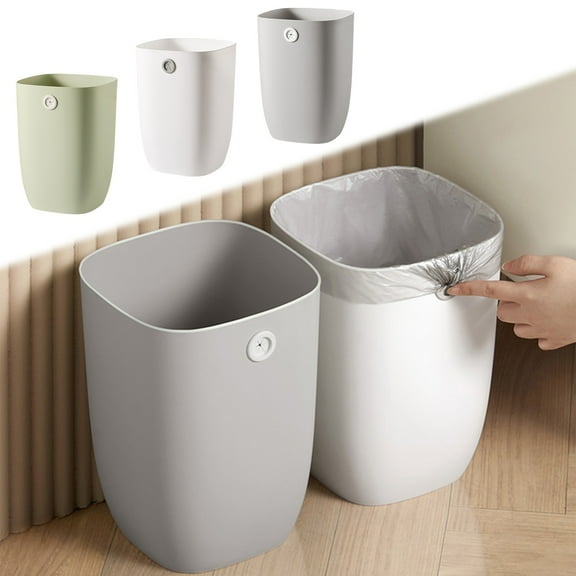 HOMBOTI Trash Can Clearance Plastic Touch Free Garbage Can Large Capacity Trash Can for Bedroom/Bathroom/Office