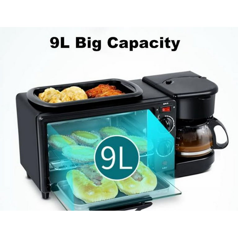 Multifunctional 4 in 1 Breakfast Machine 7L Electric Mini Oven Coffee Maker  Egg Frying Pan Household Bread Pizza Oven