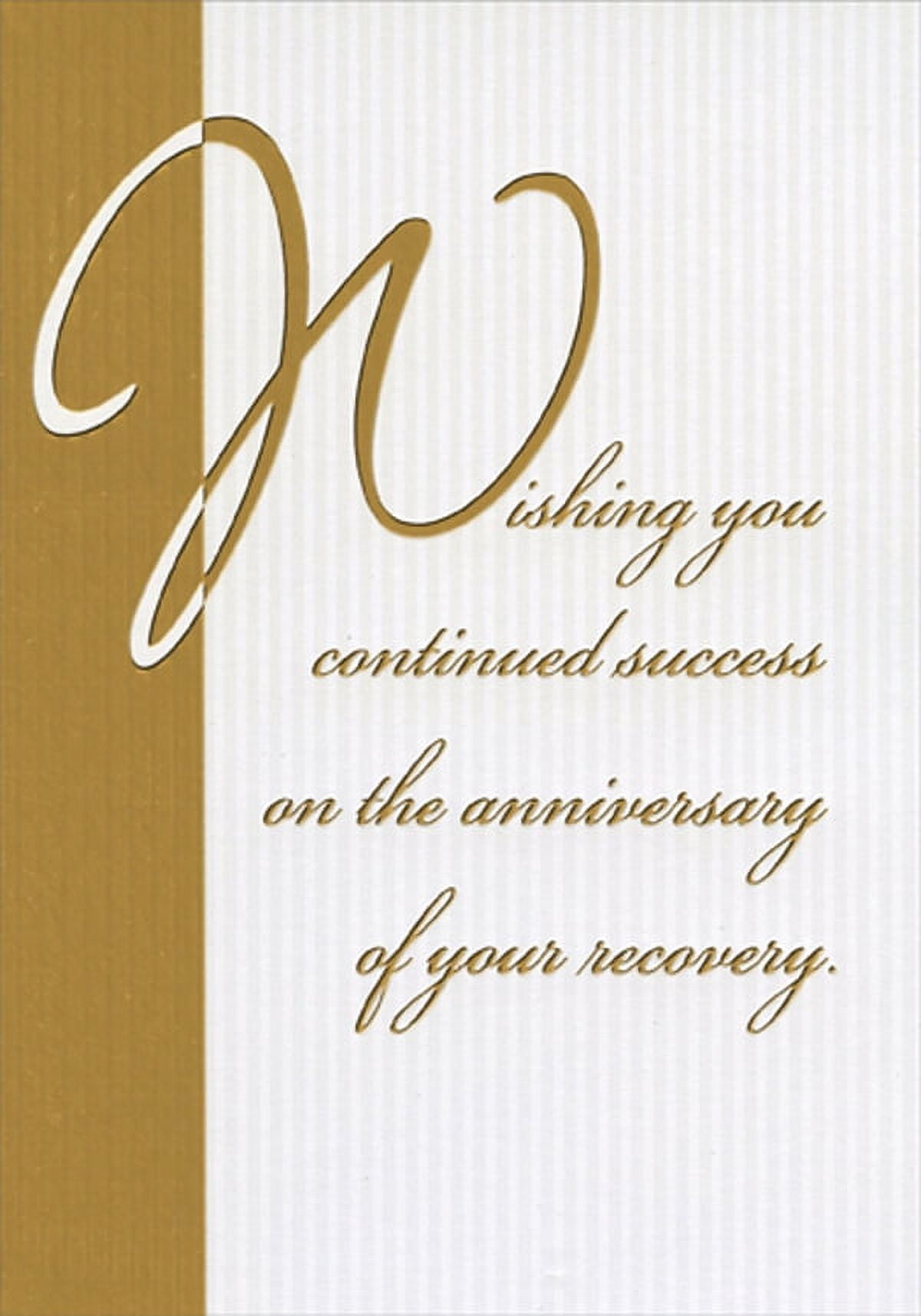 Designer Greetings New Home Card – Blue Vintage Key Chain Design, Tri-Fold With Gold Foil (5x7 Inches)