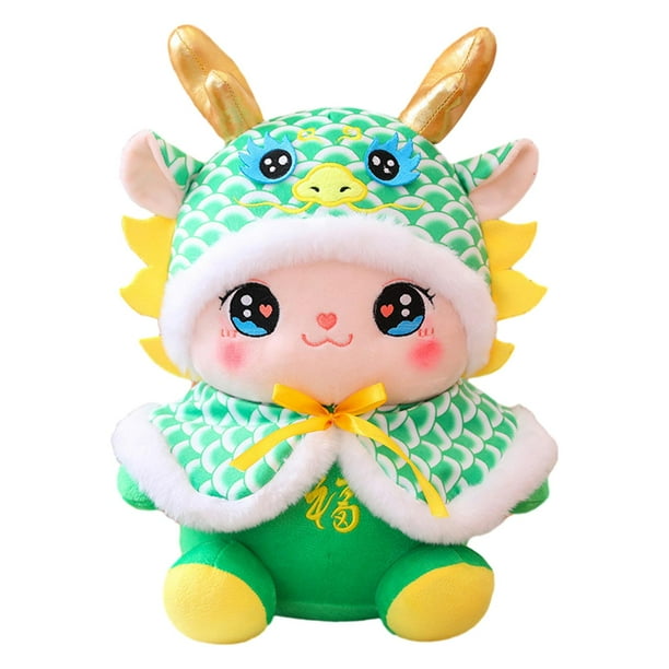 Juguete de peluche de dragón, muñeco de dragón de peluche, almohada de la , decoraciones de año Nuevo chino, juguete de peluche de dragón chino