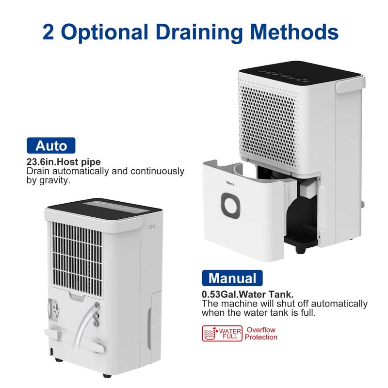 30 pt. 1,500 sq.ft. Portable Dehumidifier in White with Auto Defrost, Activated Carbon Filter, Timer, Automatic Shutoff