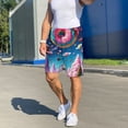 thumbnail image 5 of Wukai Colorful Donut Men’s Short Pajama Pants With Pockets Soft Sleep Pj Shorts for Men-Large, 5 of 6